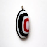 Black Red White | Pendant - Oval