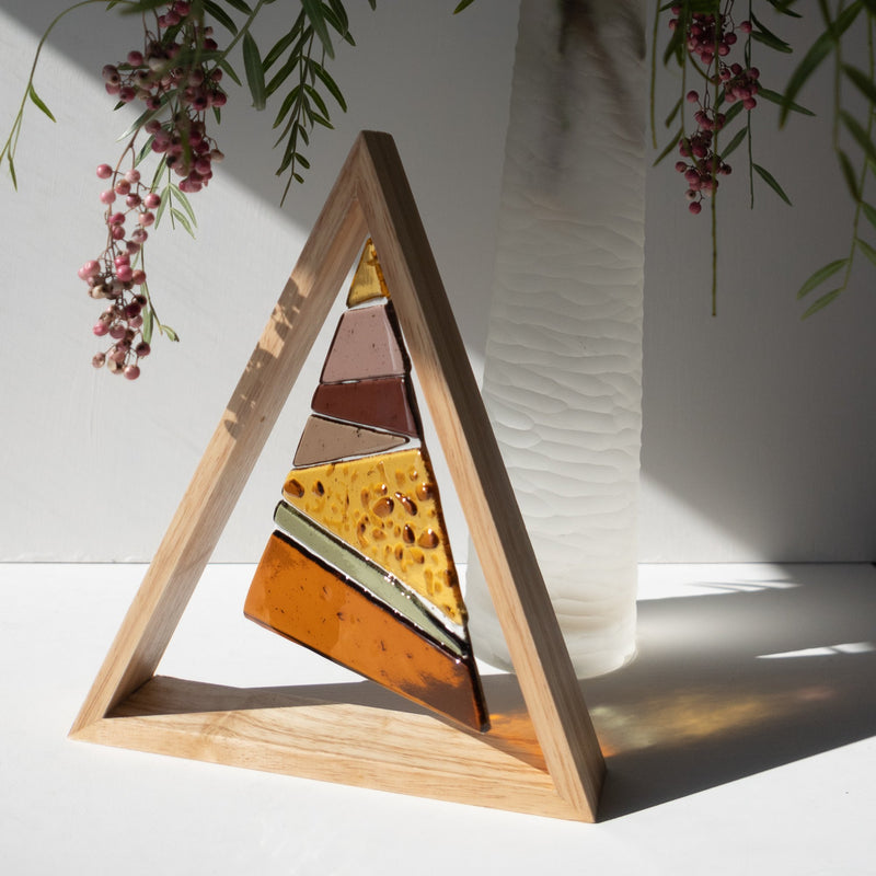 Christmas Ornament | Table-top Deluxe Christmas Tree in wooden triangular frame