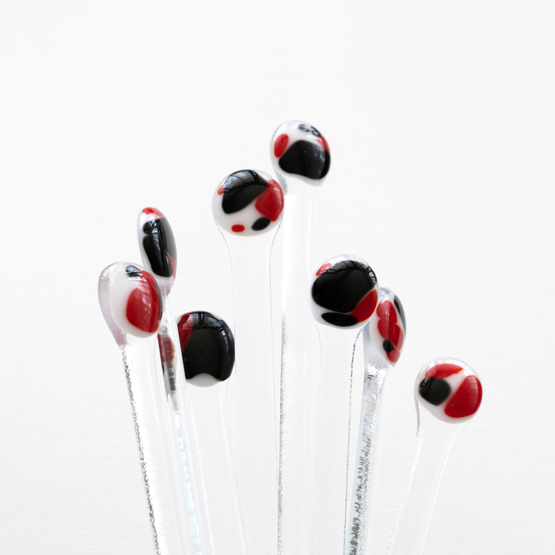 Swizzle sticks | Black Red and White