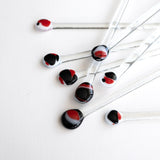 Swizzle sticks | Black Red and White