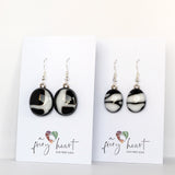 Black & White | Drop earrings - large