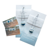 Packaging of Ocean Essence Icy Shores stud earrings