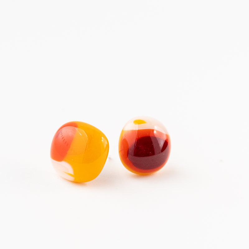 Orange Retro | Stud earrings