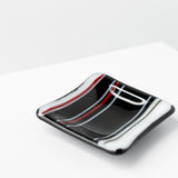 Trinket or condiment dish | Stripes on black