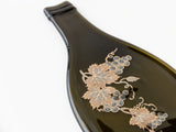 Wine bottle platter | Golden Grape vine