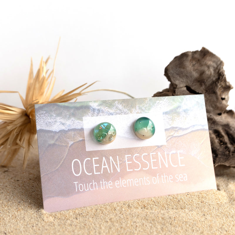 Wear Emerald Sea earrings and remember times spent at the beach