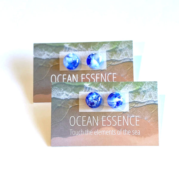 Ocean Essence | Dappled waves stud earrings
