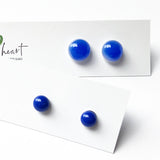 Unicolour | Blue - Stud earrings