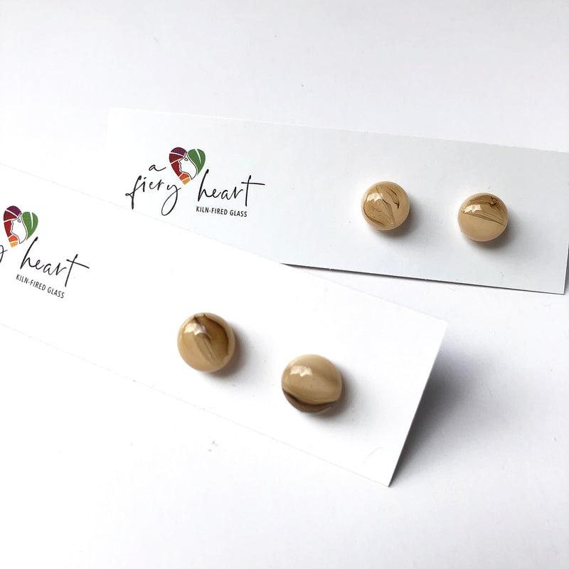 Cappuccino - Stud earrings