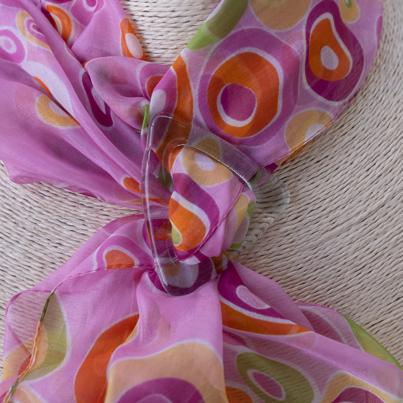 A Fiery Heart Handmade fused glass scarf holder / scarf buckle A