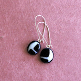 drop earrings, fused glass, handmade