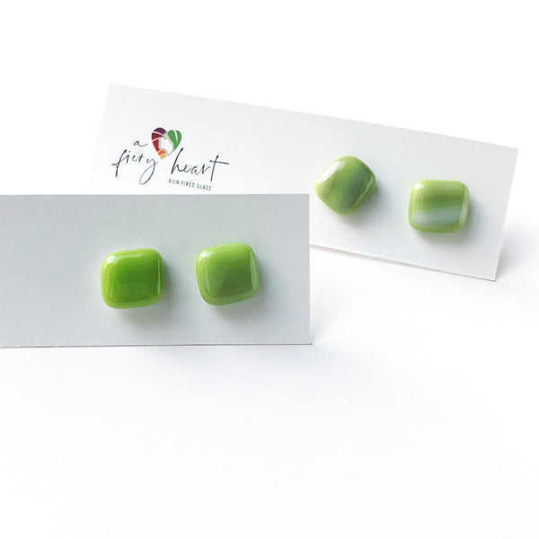 Happy Colours | Mossy Green - Stud earrings