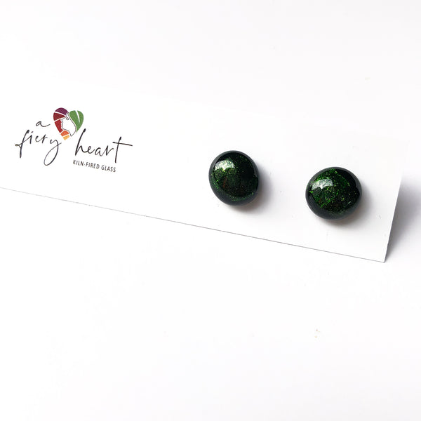 Swirls | Green Stud earrings