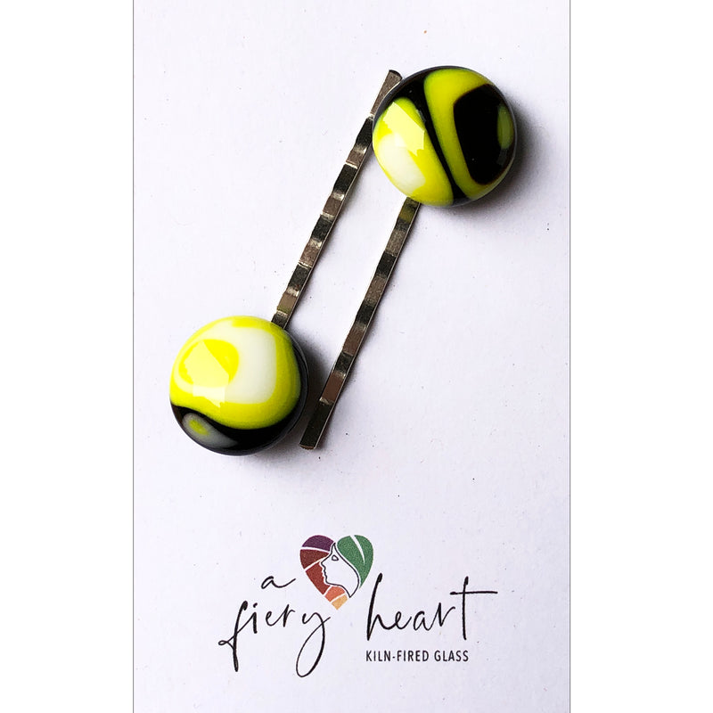 Black + Yellow | Hair pins (Set of 2)