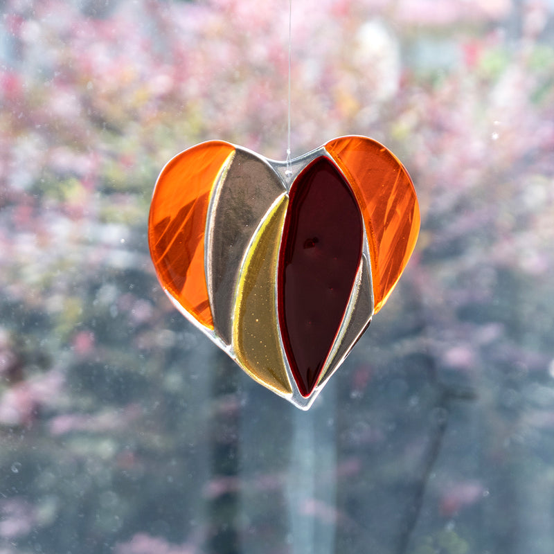 Suncatcher | Love Heart in Autumn Colours