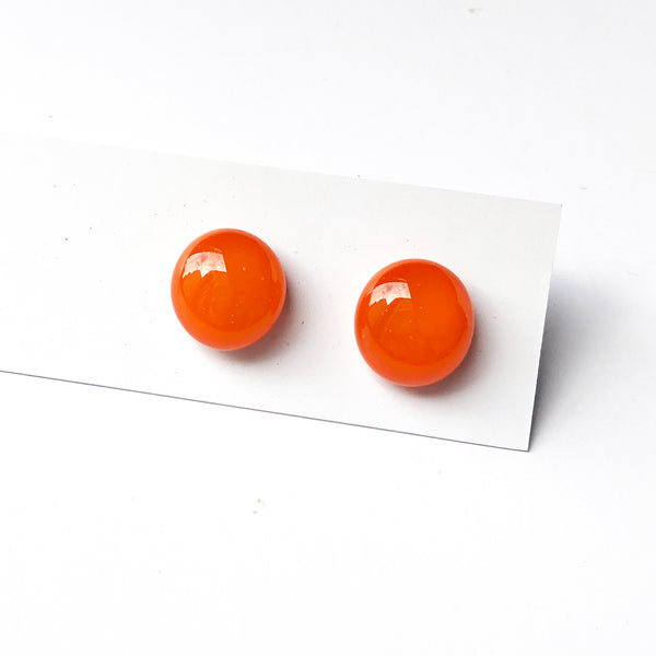 Unicolour | Orange - Stud earrings