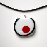 Black Red White | Pendant - Half Circle