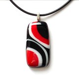 Black Red White | Pendant - Rounded rectangle