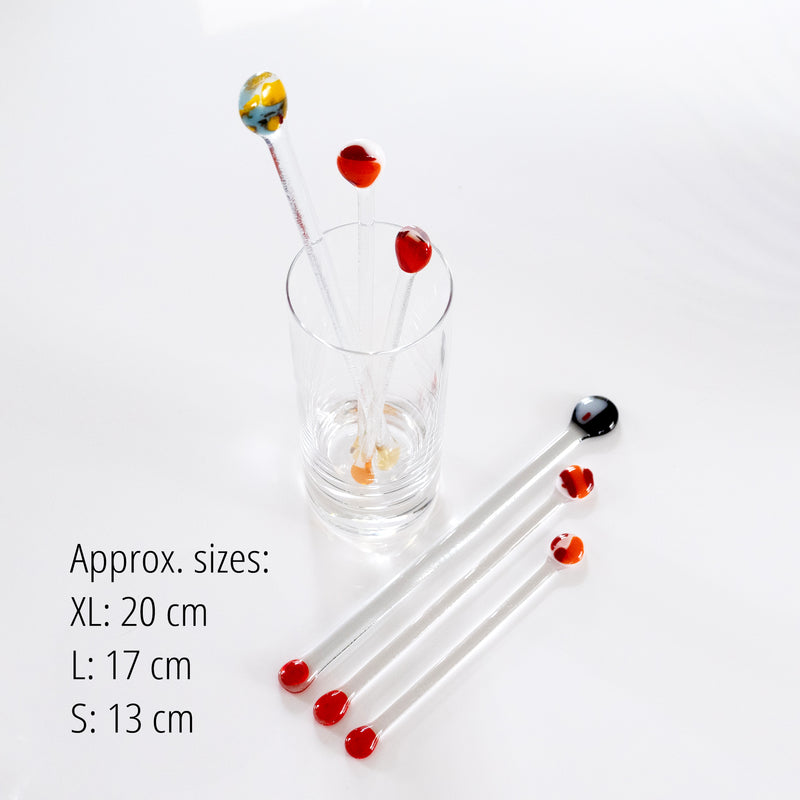 Swizzle sticks | Black Red and White