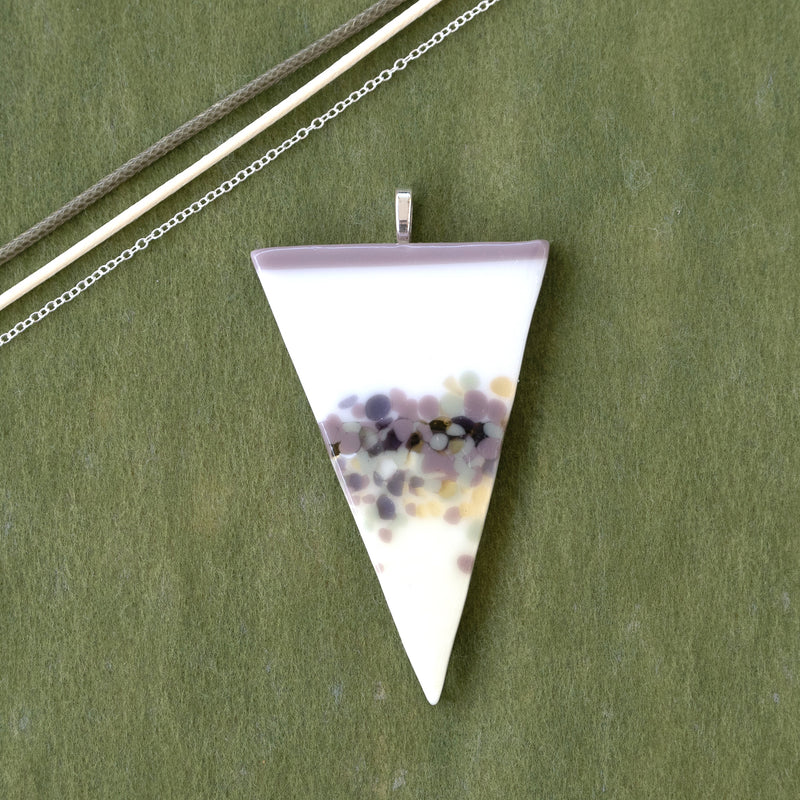 Spring Pastels | Pendant - Large Triangle white