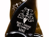 Hand-painted Wine bottle platter | "Today's forecast: 99% chance of wine"