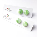 Pastels | Green - Stud earrings